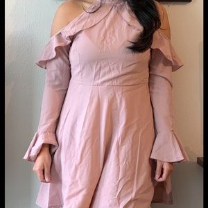 NWOT Baby Pink Cold Shoulder Dress